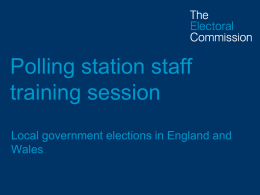 Briefing for polling station staff