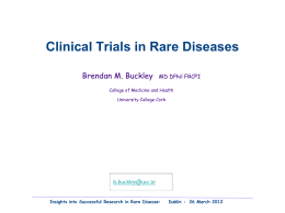 Professor Brendan Buckley - Genetic & Rare Disorders Organisation