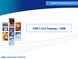 CDR Project 1 (CRM)