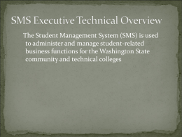 SMS Executive Technical Overview