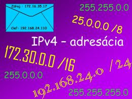 IPv4 adresácia (Ing. Sviantek)