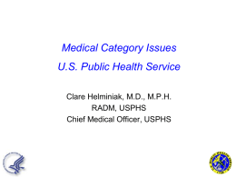 RADM Helminiak - Medical Category Issues