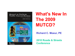 What`s New In The 2009 MUTCD?