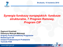 Synergia funduszy europejskich_Z Krasinski_K.Walczyk