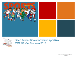 Liceo scientifico ad indirizzo sportivo