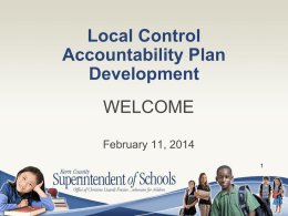 Local Control Accountability Plan Development