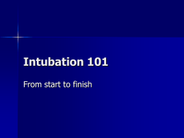 RSI Intubation power point by Dave Taylor