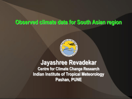 - CCCR - Indian Institute of Tropical Meteorology