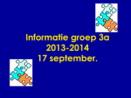 Informatie groep 3a 2013-2014 17 september