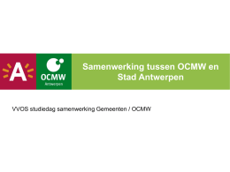 Samenwerking tussen OCMW en stad Antwerpen (presentatie)