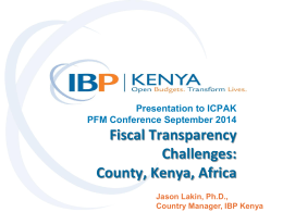 Presentation to ICPAK PFM Conference September 2014 Fiscal