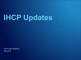 IHCP Updates - indianamedicaid.com