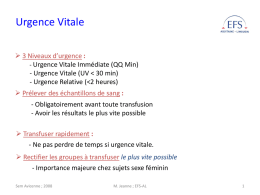 Dr. Michel JEANNE Directeur Adjoint EFS-AL