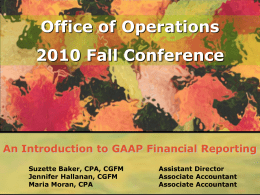 An Introduction to GAAP Financial Reporting