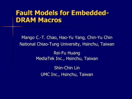 Fault Models for Embedded-DRAM Macros