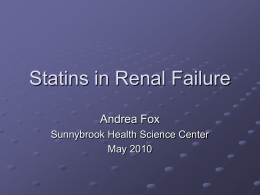Statins in Renal Failure