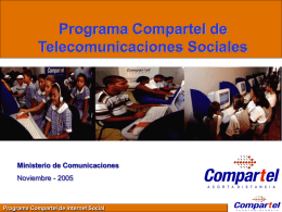 Programa compartel de telecomunicaciones sociales