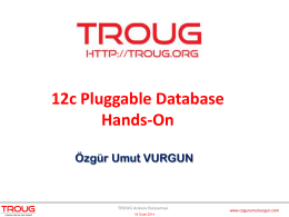 Oracle 12c Pluaggable Database Hands On