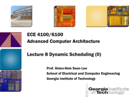 Lec8-dyn_schedule2 - ECE Users Pages