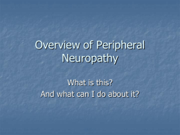 Overview of Peripheral Neuropathy