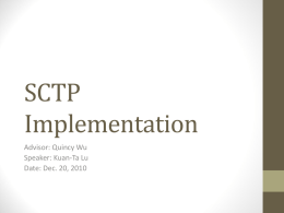 SCTP Implementation