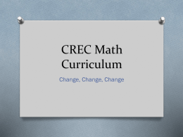CREC Math Curriculum