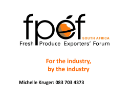 South African Export Markets