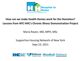 New York State Health Foundation - Supportive Housing Network of