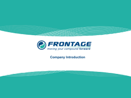 CMC Services - Frontage Laboratories, Inc.