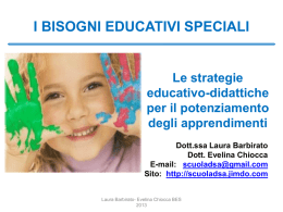 Le strategie educativo-didattiche per il potenziamento degli