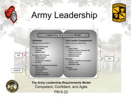 Adaptive Leadership - Rutgers University Army ROTC