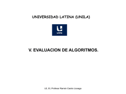 evaluacion de algoritmos - Docencia FCA-UNAM
