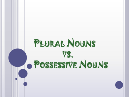 Plural Nouns vs. Possessive Nouns - St. James the Less