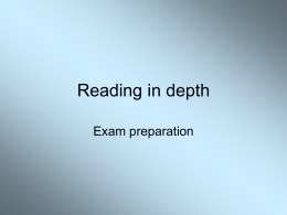 Unit 2 Reading in Depth (RED)