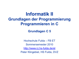 Informatik II Programmieren in C - Webserver - DVZ