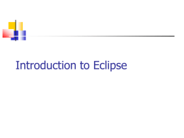Introduction to Eclipse IDE