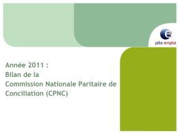 Téléchargement Bilan CPNC 2011 - syndicat national UNSA pôle
