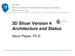 2011_AHM-Slicer4 - National Alliance for Medical Image
