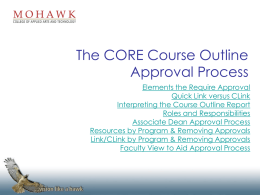 The Course Outline Approval Process