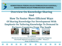 Knowledge sharing - an overview