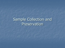Sample Collection and Preservation