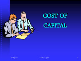 cost of capital 1
