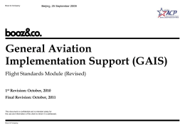 Flight Standards Module - US.-China Aviation Cooperation Program