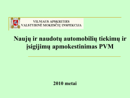 Vilniaus apskrities VMI atvirų durų dienos (ADD)