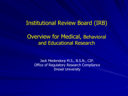 Complexities of Research - Drexel University College of Medicine