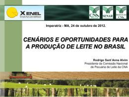 cenários e oportunidades para a produção de leite no brasil