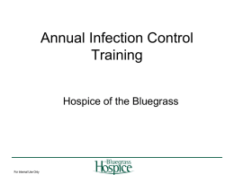 Infection Control - Hospice of the Bluegrass