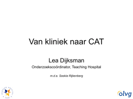Van kliniek naar CAT - Lea Dijksman