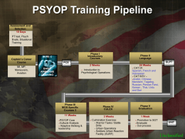 PSYOP Training Pipeline - Special Operations Recruiting