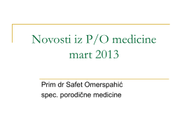 Novosti iz P/O medicine mart 2013